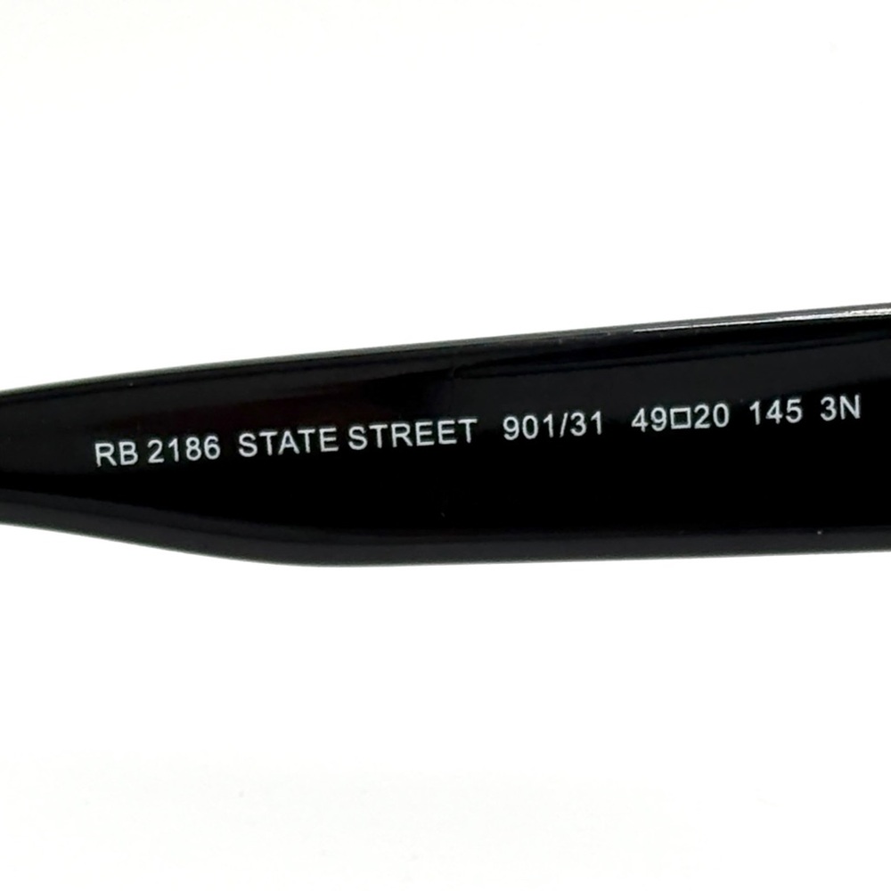 Womens State Street Black w/ Green G15 Lens RB2186 Black 90/31 49-145 - Picture 9 of 16